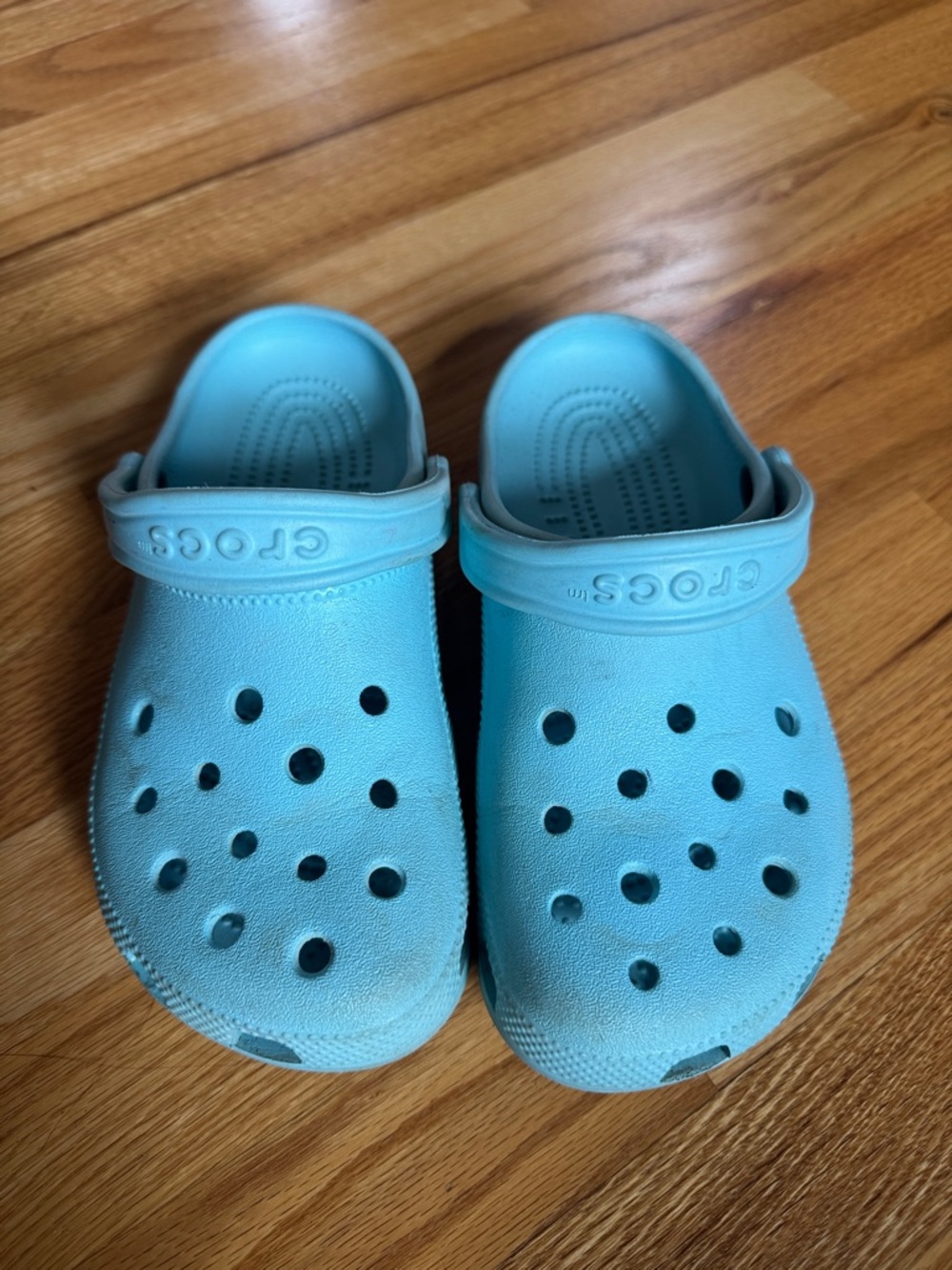 CROCS Womens Light Turquoise Classic Clogs
